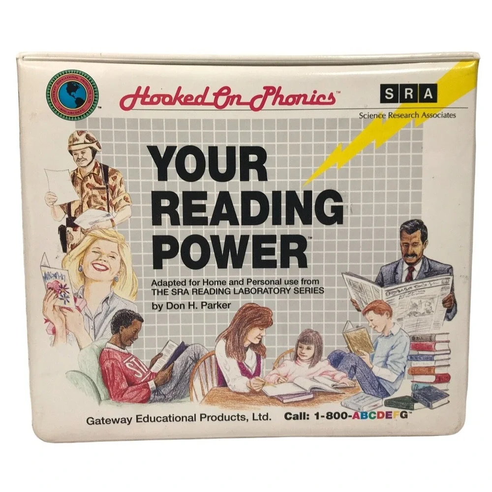 Vintage Hooked On Phonics SRA Your Reading Power Kit Cassettes Cards Don Parker